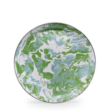 Modern Monet Swirl 15.5" Enamelware Serving Tray